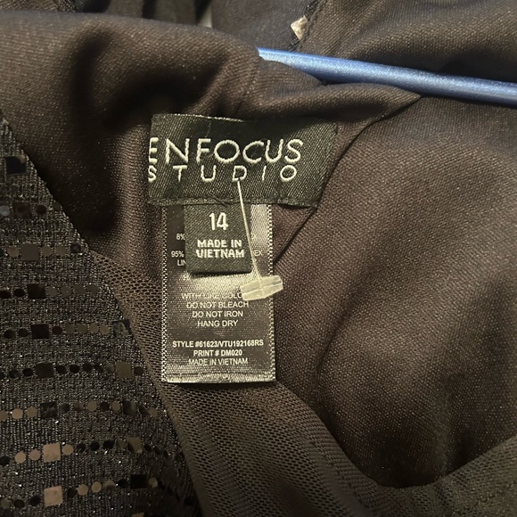 EnFocus Studio Sequin Cocktail Dress - Size 14 - Black - Picture 4 of 7